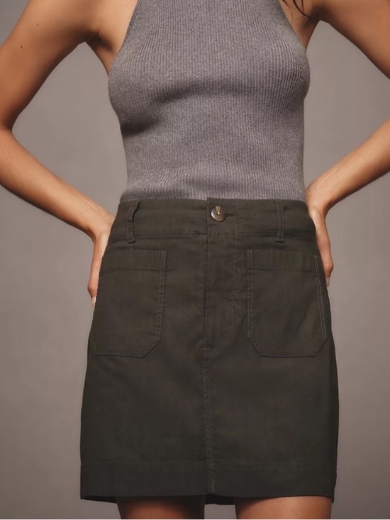 Anthropologie Dresses & Skirts - Anthropologie Colette Skirt Maeve Mini Edition Olive Green Utility Casual.  22